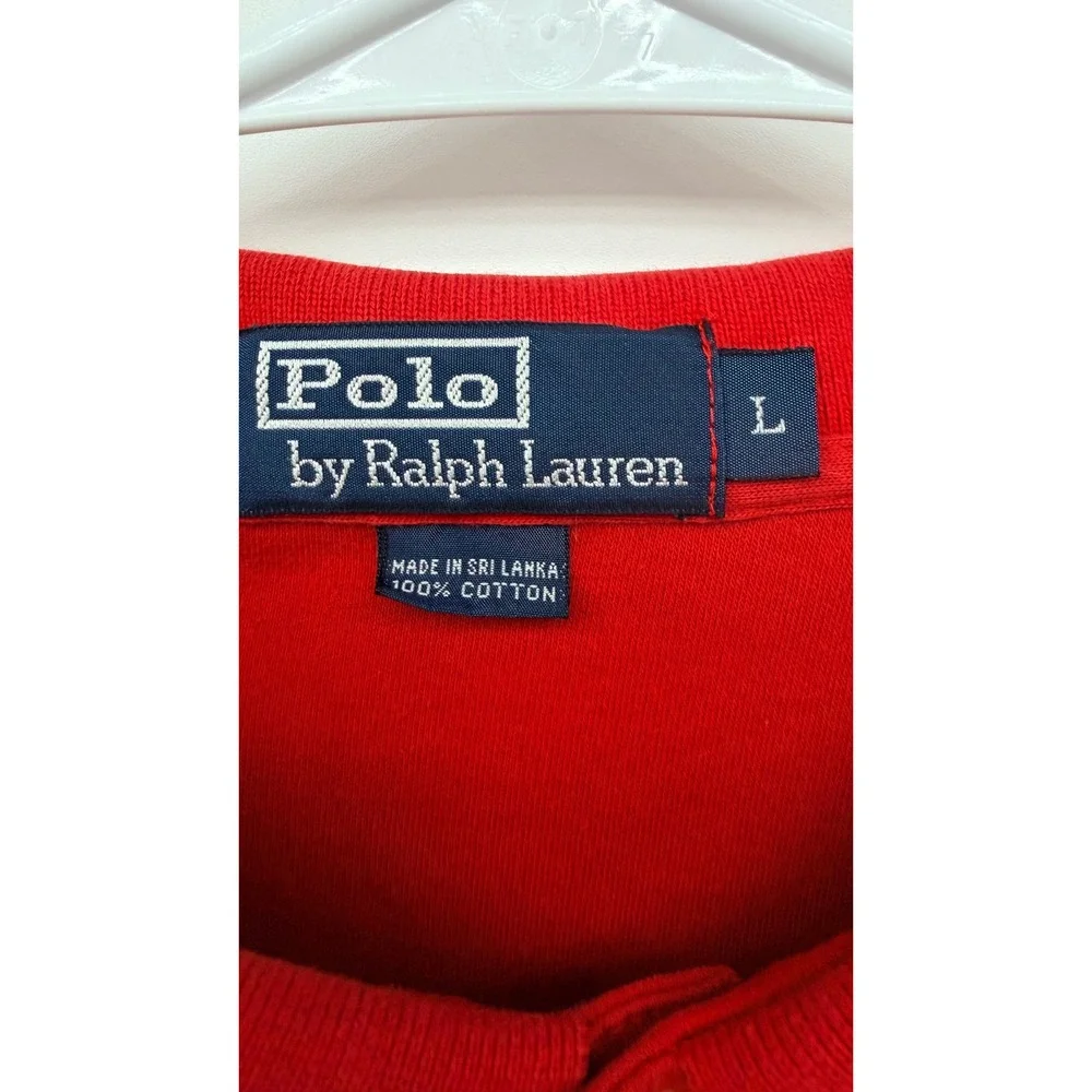 Polo Ralph Lauren Short Sleeve Pique Polo Shirt Classic Red Mens Large
